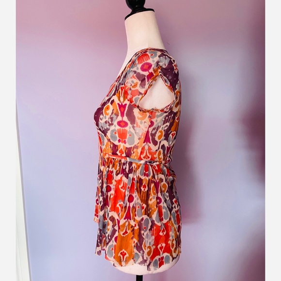 Anthropologie Weston Wear Sprouted Peplum Top - Picture 4 of 6